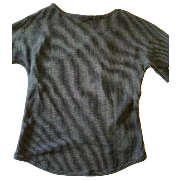 Stellah Womens Black Wrap Style Long Sleeve Top 100% Polyester L - Picture 2 of 6